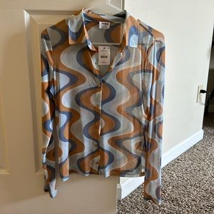 Long Sleeve Mesh Shirt